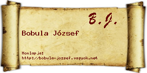 Bobula József névjegykártya