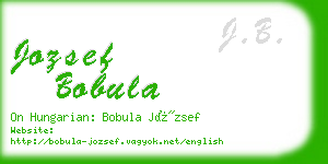 jozsef bobula business card